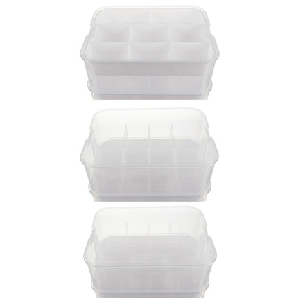 Opbevaringsboks til klodser med 2 niveauer og praktisk design