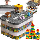 Opbevaringsboks til klodser med 2 niveauer og praktisk design