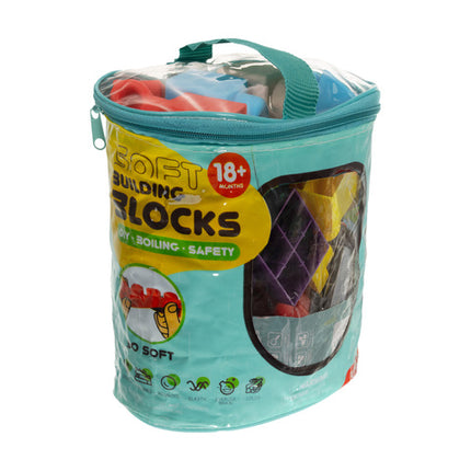 Sættesæt med 30 bløde sanseklodser til børn