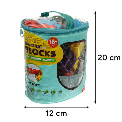 Sættesæt med 30 bløde sanseklodser til børn