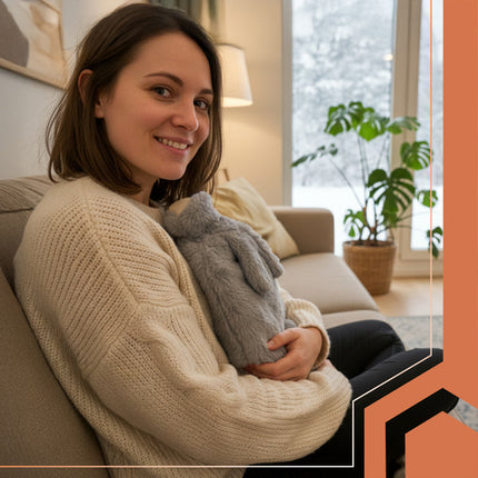 Ruhhy 1.8L varmepude med blødt betræk til afslapning