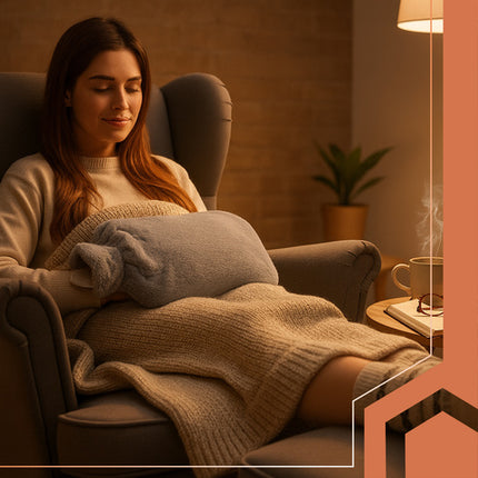 Ruhhy 3,5L varmepude med blødt betræk til afslapning