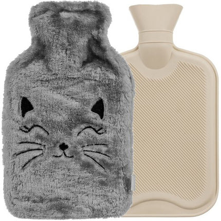 Varmepude med Plys Cover "Kat" 1.8L – Komfort og Sjov til Kolde Dage