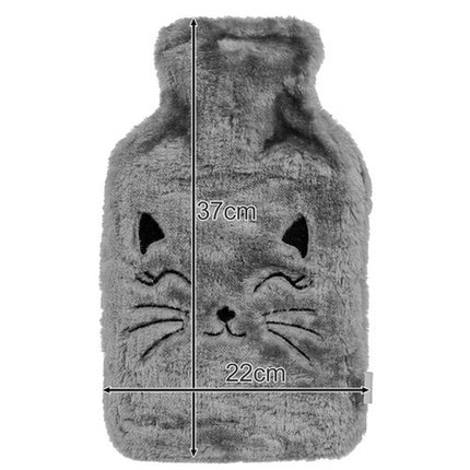 Varmepude med Plys Cover "Kat" 1.8L – Komfort og Sjov til Kolde Dage