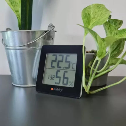 Vejrstation med Termometer, Hygrometer, Ur, Alarm og Kalender – Praktisk og Multifunktionel