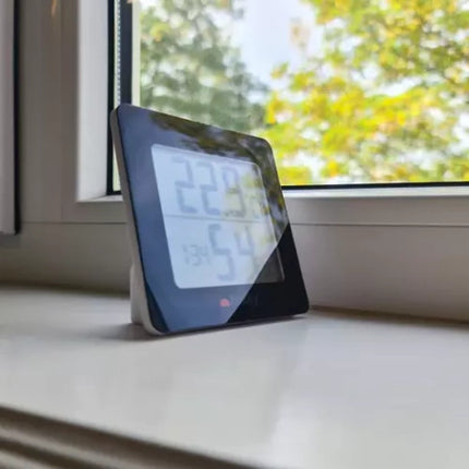 Vejrstation med Termometer, Hygrometer, Ur, Alarm og Kalender – Praktisk og Multifunktionel