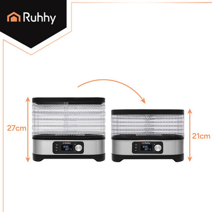 Mushroom Dehydrator med 5 skuffer og LCD-display