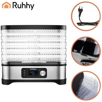 Mushroom Dehydrator med 5 skuffer og LCD-display