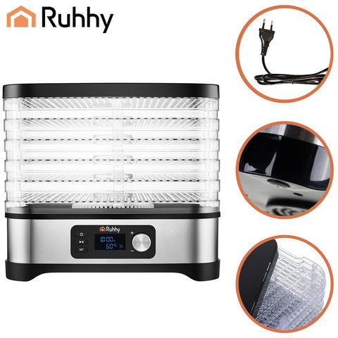 Mushroom Dehydrator med 5 skuffer og LCD-display