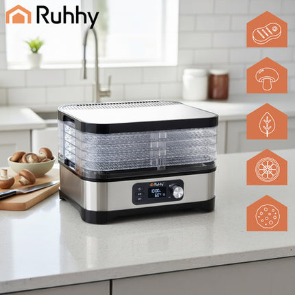 Mushroom Dehydrator med 5 skuffer og LCD-display