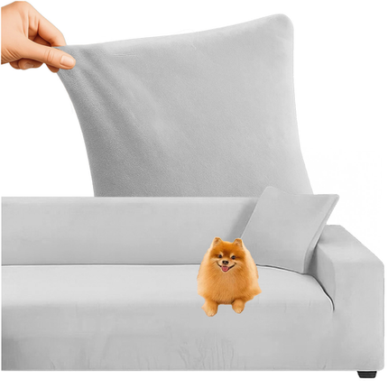 Elegant sofaovertræk i lys grå til hjørnesofaer 145-185 cm