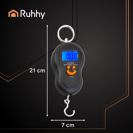 Praktisk hook scale til vejning op til 50 kg med LCD-display