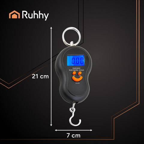 Praktisk hook scale til vejning op til 50 kg med LCD-display
