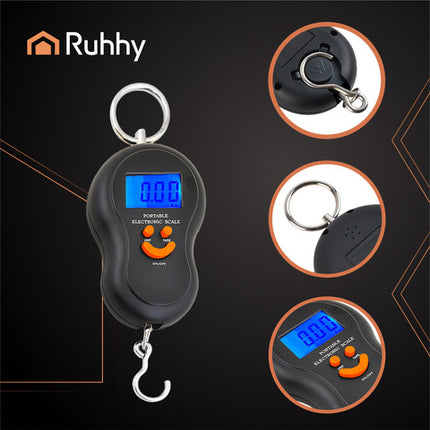 Praktisk hook scale til vejning op til 50 kg med LCD-display