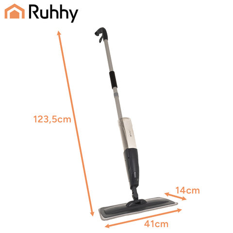 Ruhhy Spray Mop 600ml med Microfiber Klude til Effektiv Rengøring