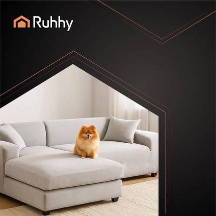 Sofatræk i lys grå velour til hjørnesofaer 190-230 cm