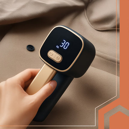 Trådløs stofshaver med LCD-display og LED-lys