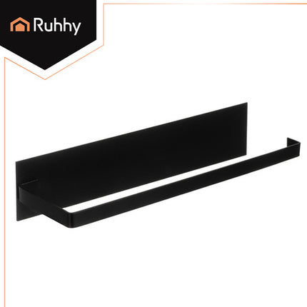 Praktisk papirholder i sort metal til køkken og badeværelse