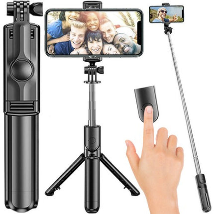 Selfie Stick med Tripod 2-i-1 – Bluetooth & Fjernbetjening
