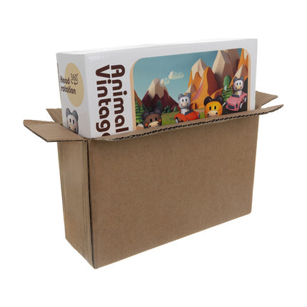 Farverige dyrebiler til sanseleg for børn 18m+