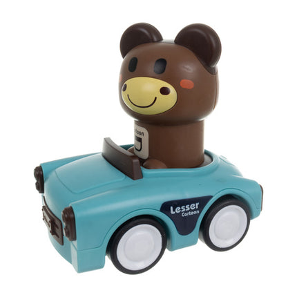 Farverige dyrebiler til sanseleg for børn 18m+