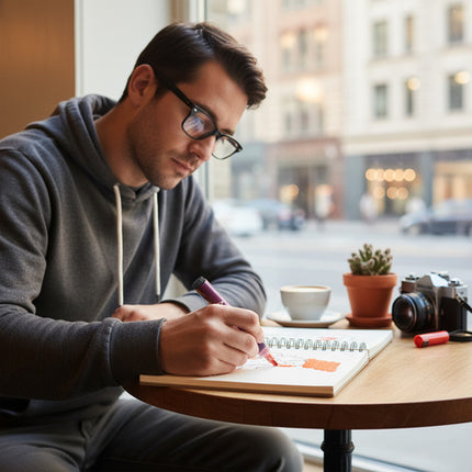 Sæt med 12 dekorative akrylmærkere til kreativ brug