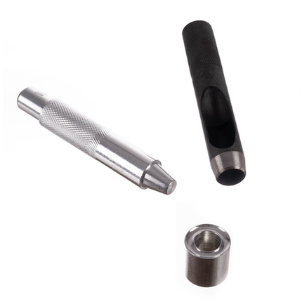 Sæt med øjer til presenning 100 stk. inkl. værktøj