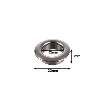 Sæt med øjer til presenning 100 stk. inkl. værktøj