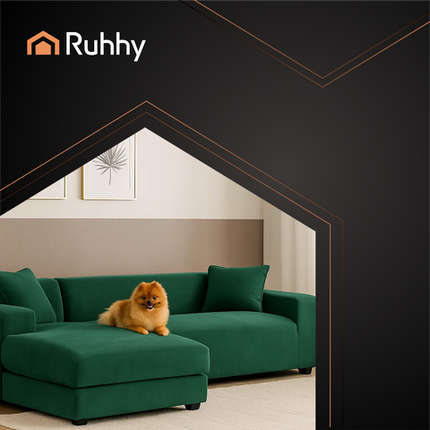 Elegant sofa cover i fløjl til hjørnesofa 190-230 cm