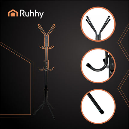 Stående tøjstativ 170 cm - sort, praktisk og stabil