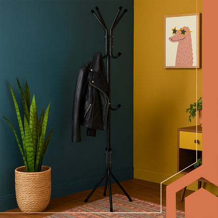 Stående tøjstativ 170 cm - sort, praktisk og stabil