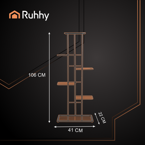 Blomsterstand 106 cm med 6 niveauer til indendørs brug