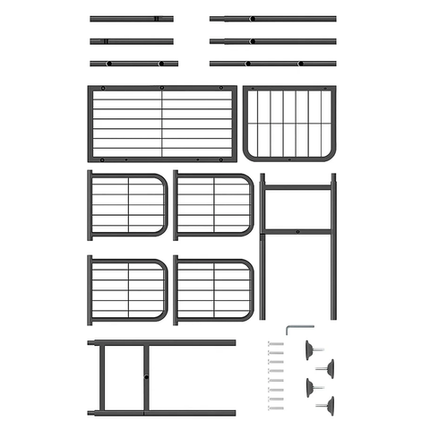 Blomsterstand 106 cm med 6 niveauer til indendørs brug