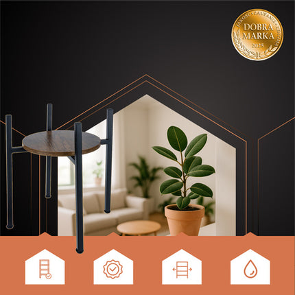 Stilren blomsterstander i loft-stil med stabil konstruktion