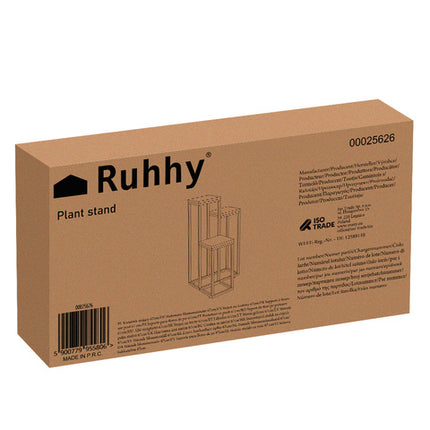 Stående blomsterstand 67 cm med 3 niveauer i metal