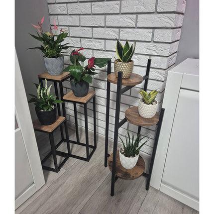 Metal blomsterstander 80 cm med 3 niveauer og stabil konstruktion