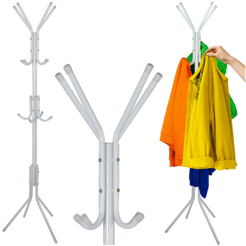 Stående tøjstativ 170 cm - hvid med stabil konstruktion