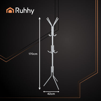 Stående tøjstativ 170 cm - hvid med stabil konstruktion