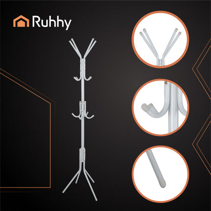 Stående tøjstativ 170 cm - hvid med stabil konstruktion