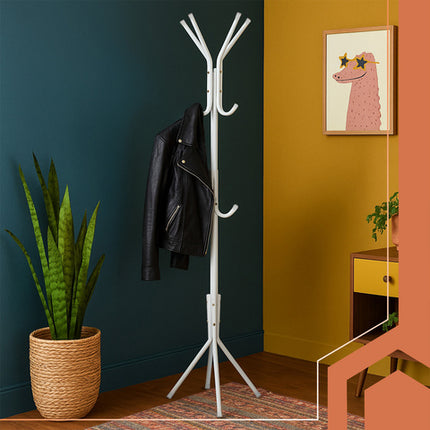 Stående tøjstativ 170 cm - hvid med stabil konstruktion