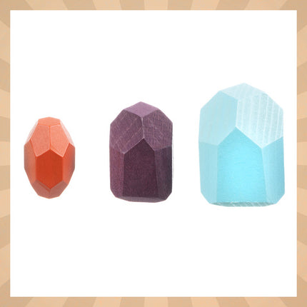 Farverige træklodser til børn - 16 stk. i sæt