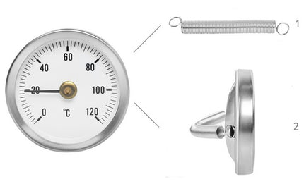 Bimetallisk Termometer til Rør – Præcis Temperaturmåling i Stål