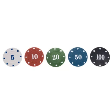 Komplet Poker Sæt med 200 Chips i Metalæske – Perfekt til Spilaftener