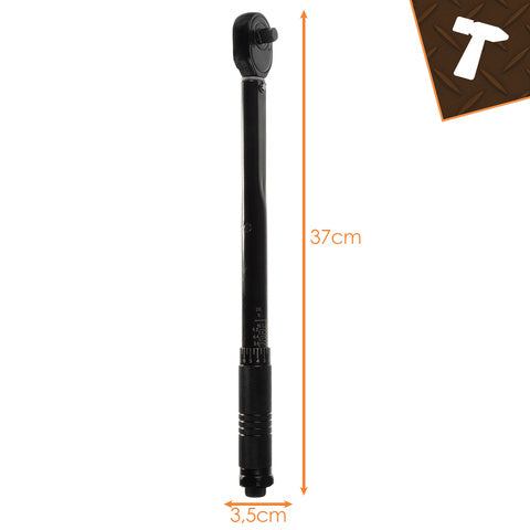 Momentnøgle 3/8" med kalibreringscertifikat og ergonomisk håndtag