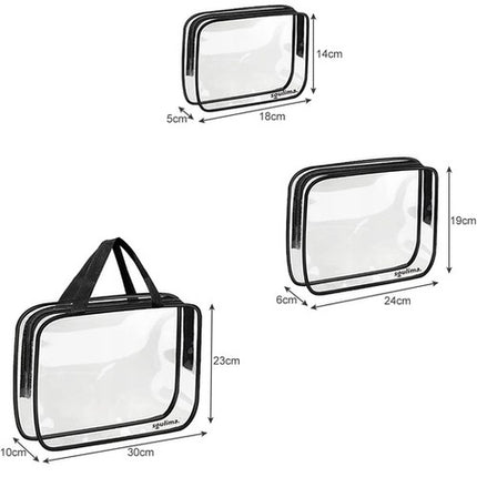 3-i-1 Kosmetiktasker – Praktisk og Vandtæt Rejsetaske Sæt