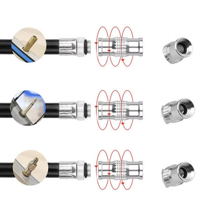 Håndpumpe til cykler med universel ventil og rammeholder