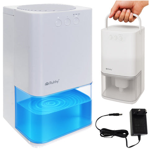 Kompakt affugter med LED lys og timer til hjemmet