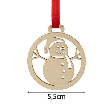 Træjulepynt 5,5 cm – Brudsikre og Smukke Juledekorationer til Dit Juletræ