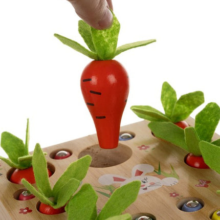 Montessori 2-i-1 Læreleg Carrot Garden til Småbørn – Sjov og Uddannelse