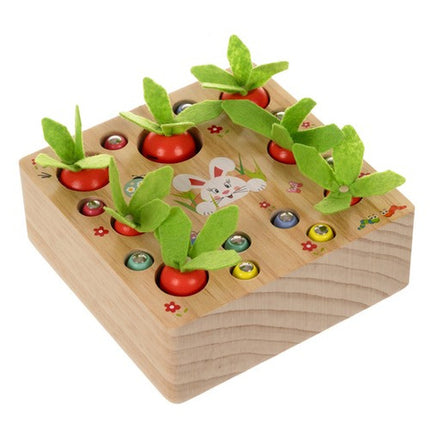 Montessori 2-i-1 Læreleg Carrot Garden til Småbørn – Sjov og Uddannelse